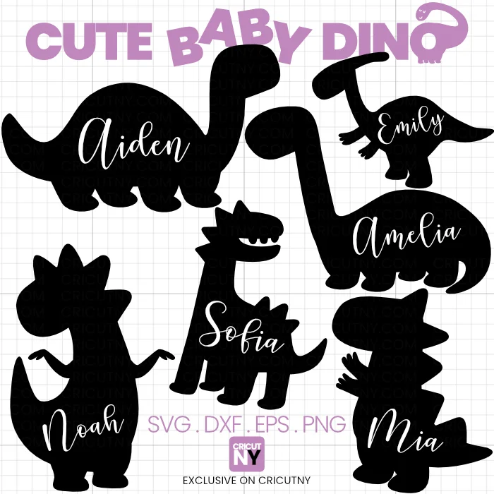 Baby Dinosaur Bundle with Names
