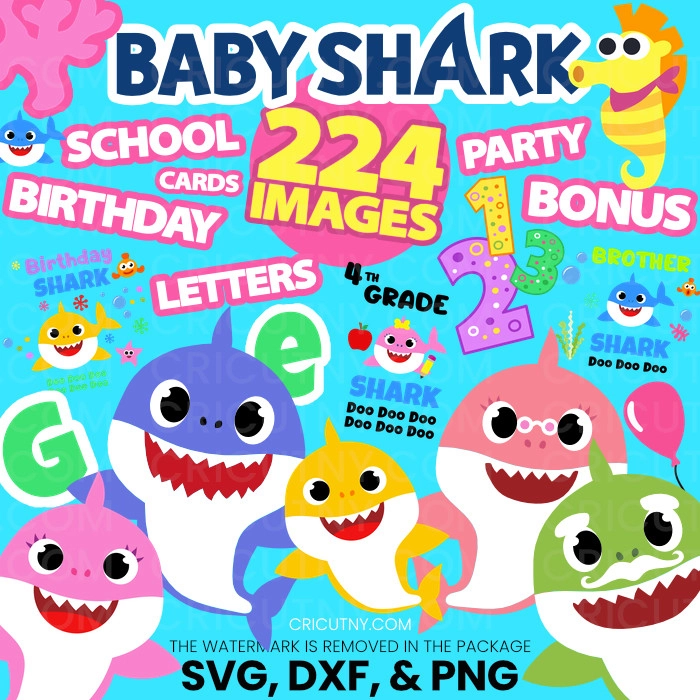 Baby shark SVG bundle