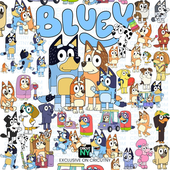 112 Bluey Characters design SVG for Cricut | Cricutny