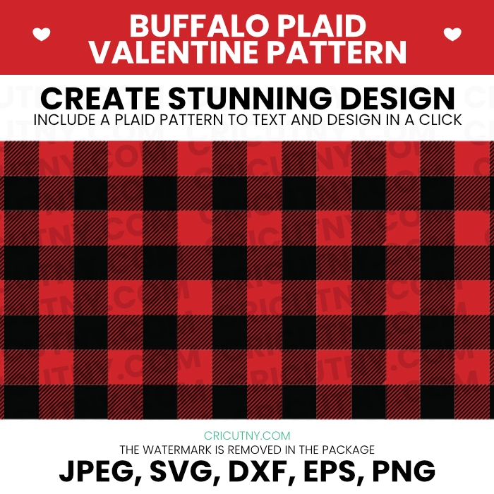 Buffalo plaid valentine pattern
