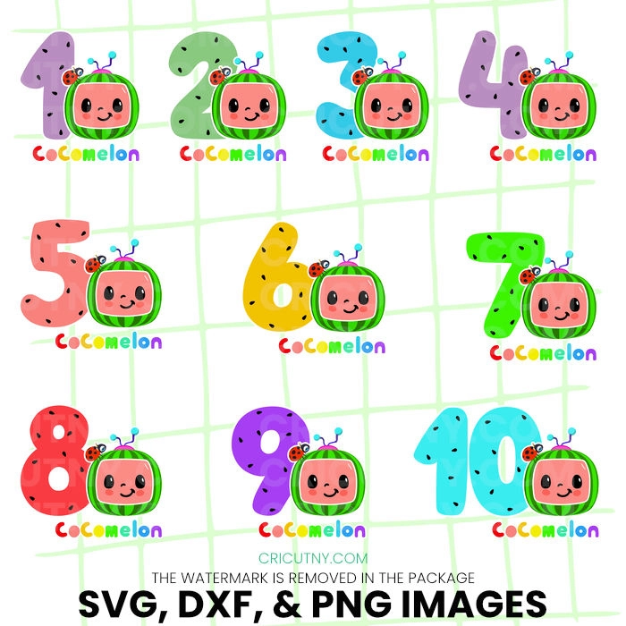 Cocomelon numbers printable 1 to 10