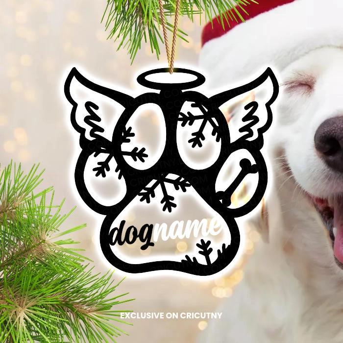 DIY Dog Paw Ornament Angel