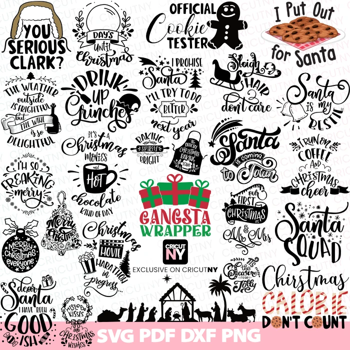Funny Christmas Quotes SVG Bundle