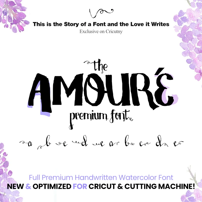 Handwritten Watercolor Font with tails [Bundle]