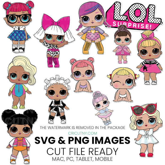 27 L.O.L. dolls clipart &amp; SVG’s