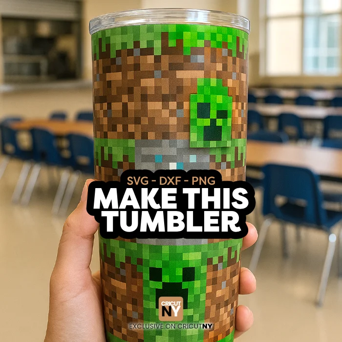 Minecraft Tumbler Wrap (20oz & 24oz) + Bonus Sticker Files