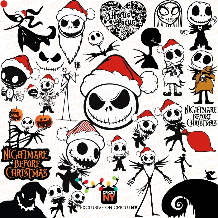 220 designs inspired by the movie Nightmare Before Christmas with Jack Skellington