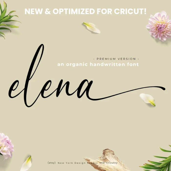Elena, a realistic handwriting font
