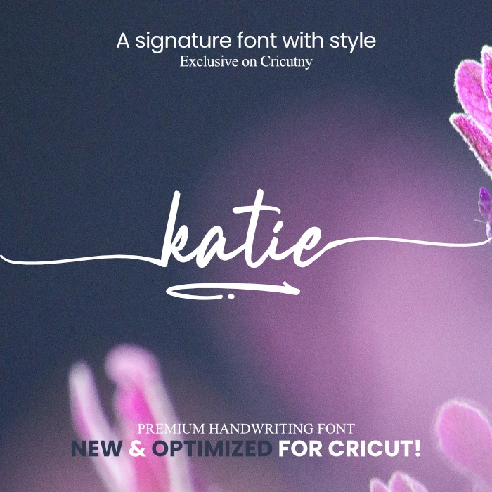 Signature font with tails